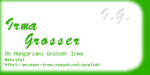 irma grosser business card